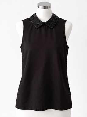 Banana Republic Sleeveless Top Sequin Collar